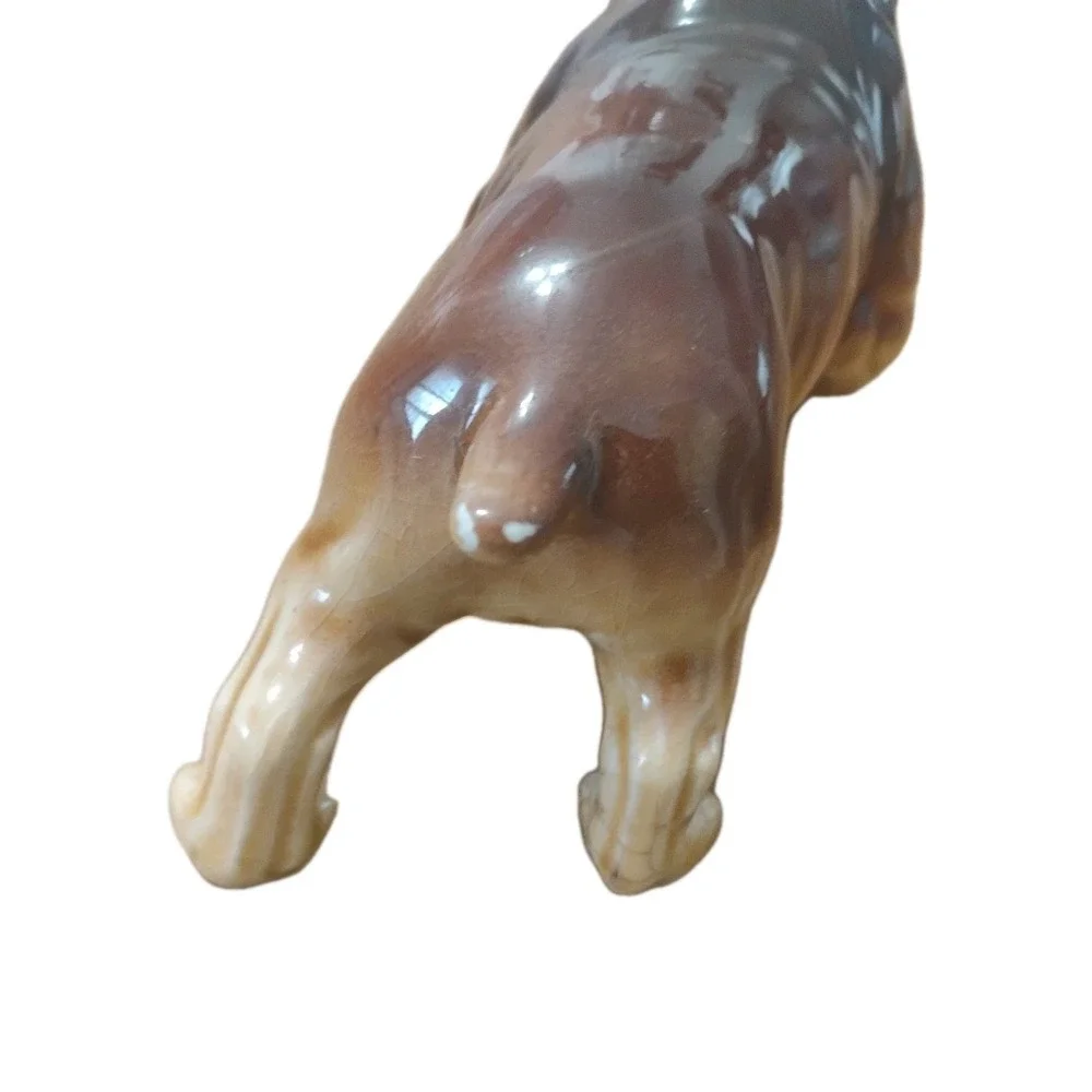 Vintage Ceramic Glazed PCL Made In Japan Bulldog Figurine- Chipping on TAIL